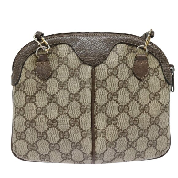 GUCCI GG Supreme Web Sherry Line Shoulder Bag PVC Beige 904 02 047 Auth 84221 - Picture 2 of 16